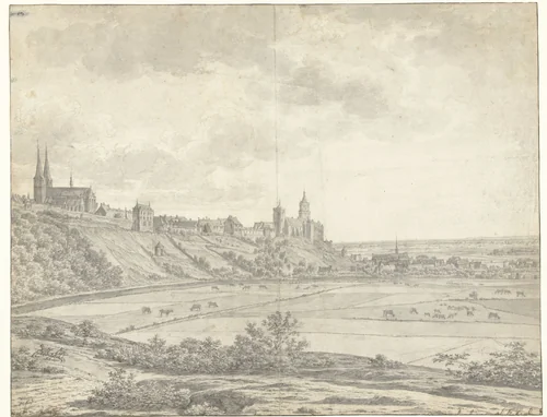 Gezicht op Kleef by Joris van der Haagen, drawing, 1655-1665