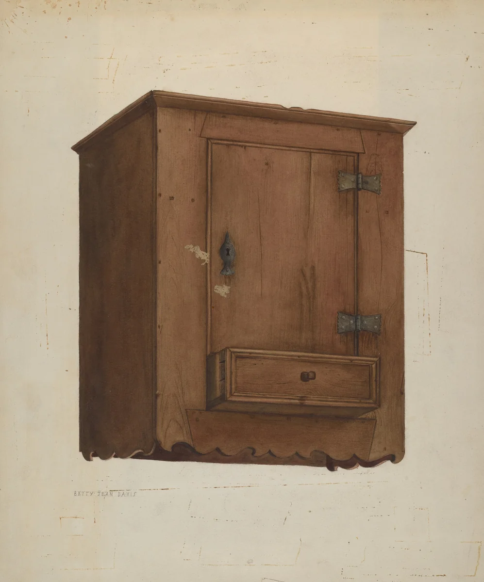 Wall Cabinet by Betty Jean Davis, index of american design, 1939