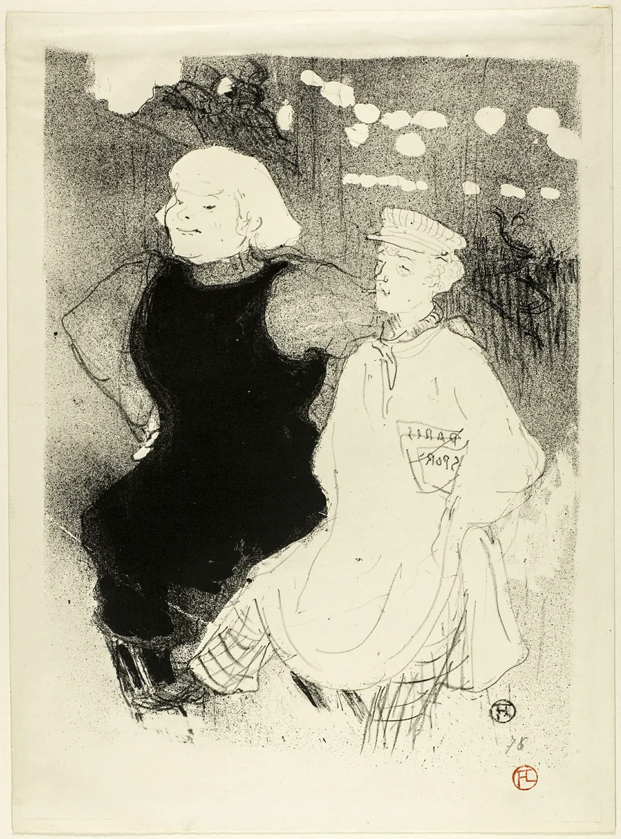 At the Moulin Rouge: the Franco-Russian Alliance by Henri de Toulouse-Lautrec, print, 1893