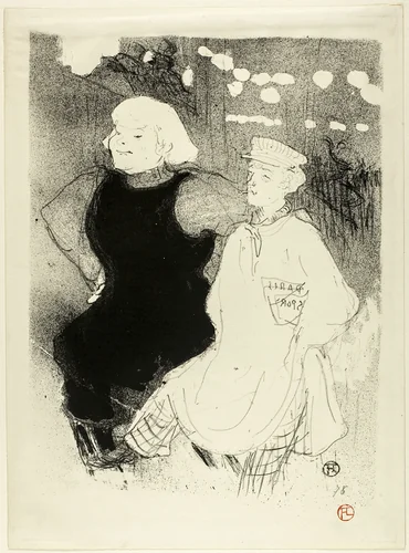 At the Moulin Rouge: the Franco-Russian Alliance by Henri de Toulouse-Lautrec, print, 1893