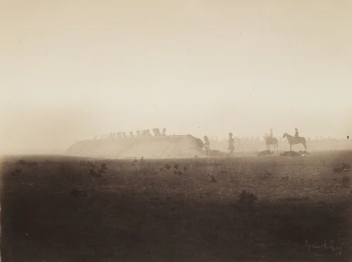 Cavalry Maneuvers, October 3 from the album Memories of the Camp de Châlons under General Decaën by Gustave Le Gray, photograph, 1857