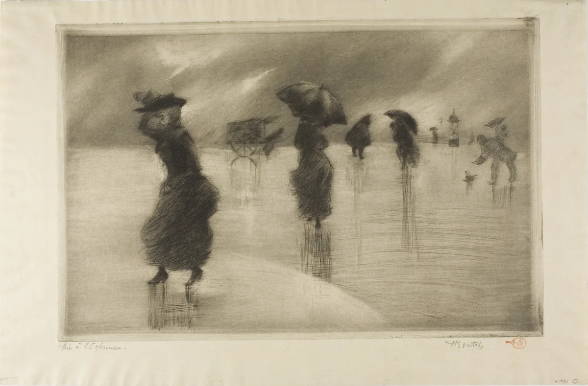 The Shower by Henri Boutet, print, 1871-1919