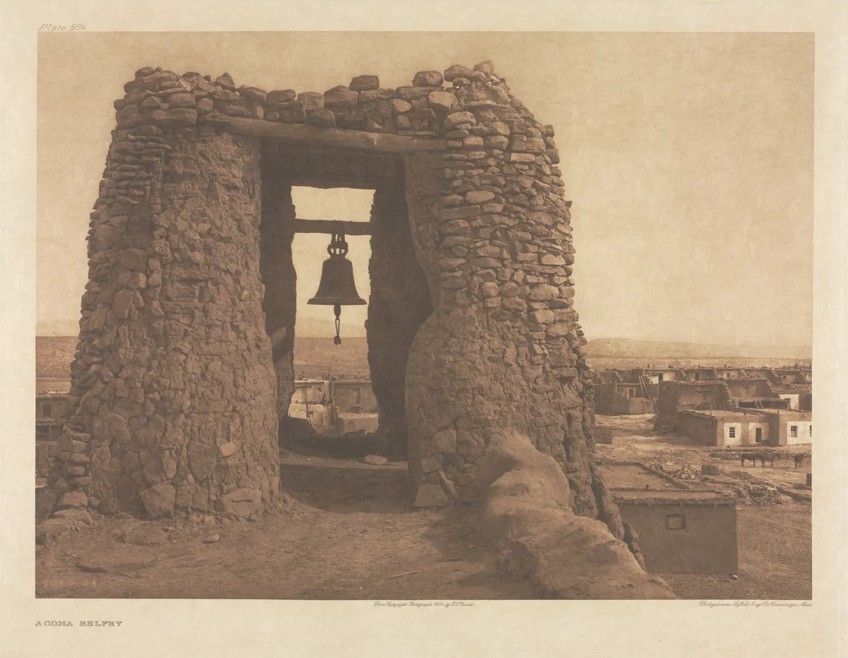 Portfolio XVI, Plate 564: Acoma Belfry by Edward Curtis, other, 1904