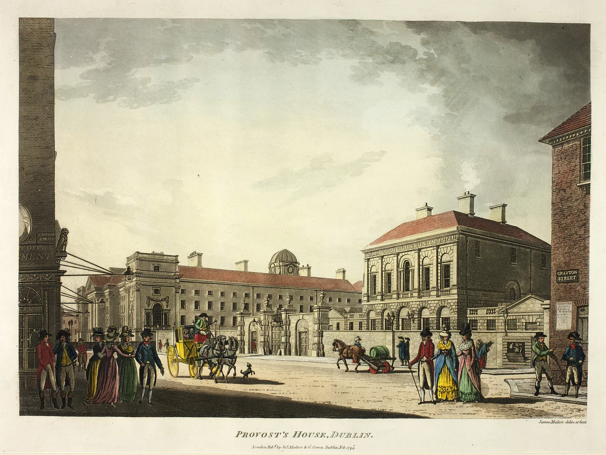 Provost's House, Dublin by James Malton, print, 1794