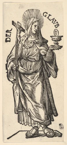 Faith (Der Glaub), from "The Seven Virtues" by Hans Burgkmair, print, 1498-1531