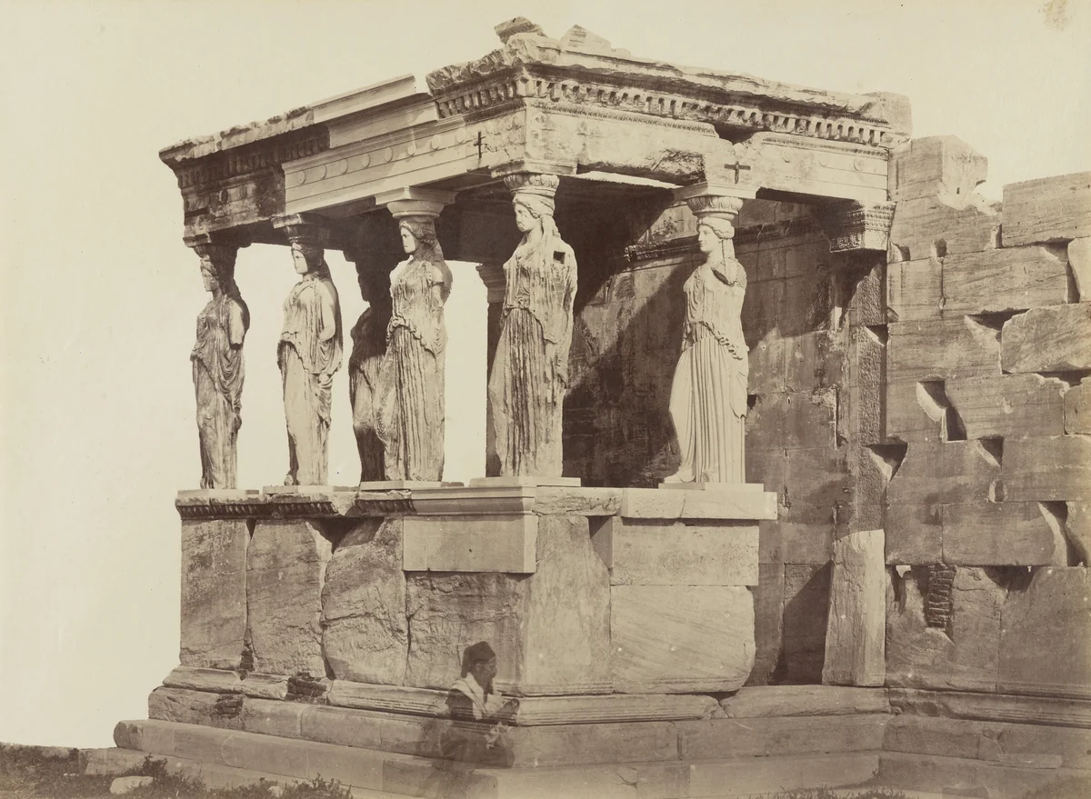 Erechteheion, the Acropolis, Athens by D. Constantin, photograph, 1860