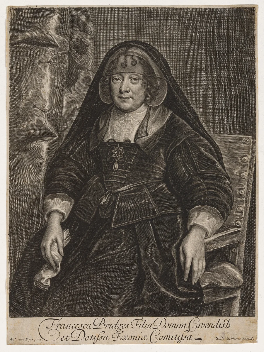 Frances Bridges by William Faithorne
Sir Anthony van Dyck, print, 1616-1691