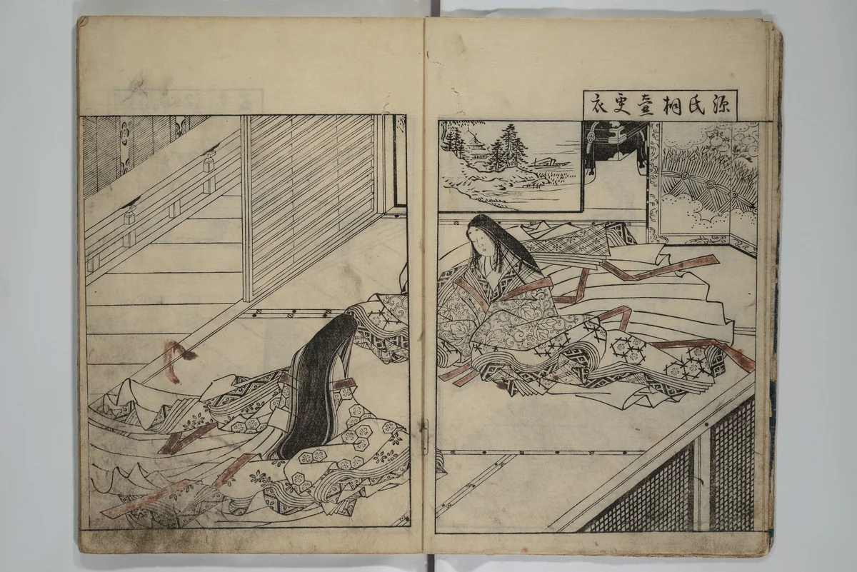 Picture Book of the Evergreens (Ehon tokiwagusa) 繪本常盤草 by Nishikawa Sukenobu (西川祐信), book, 1731