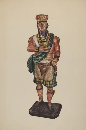 Cigar Store Figure by Robert Pohle, index of american design, 1941