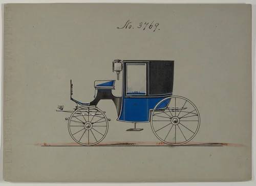 Brougham #3769 by Brewster & Co., drawing, 1882
