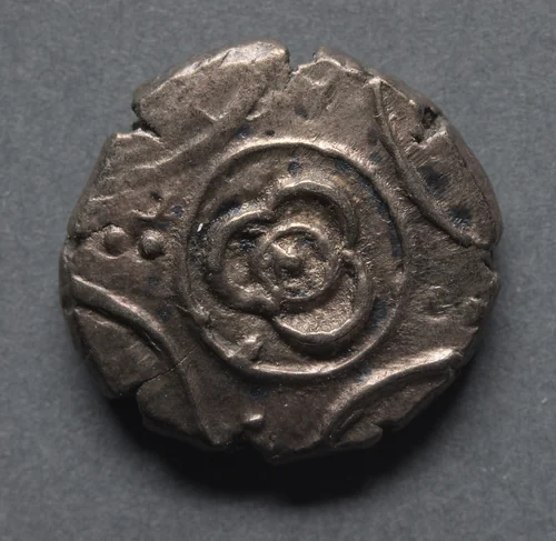 Stater: Three-Petal Flower (obverse) by Unknown, metalwork, -20-10
