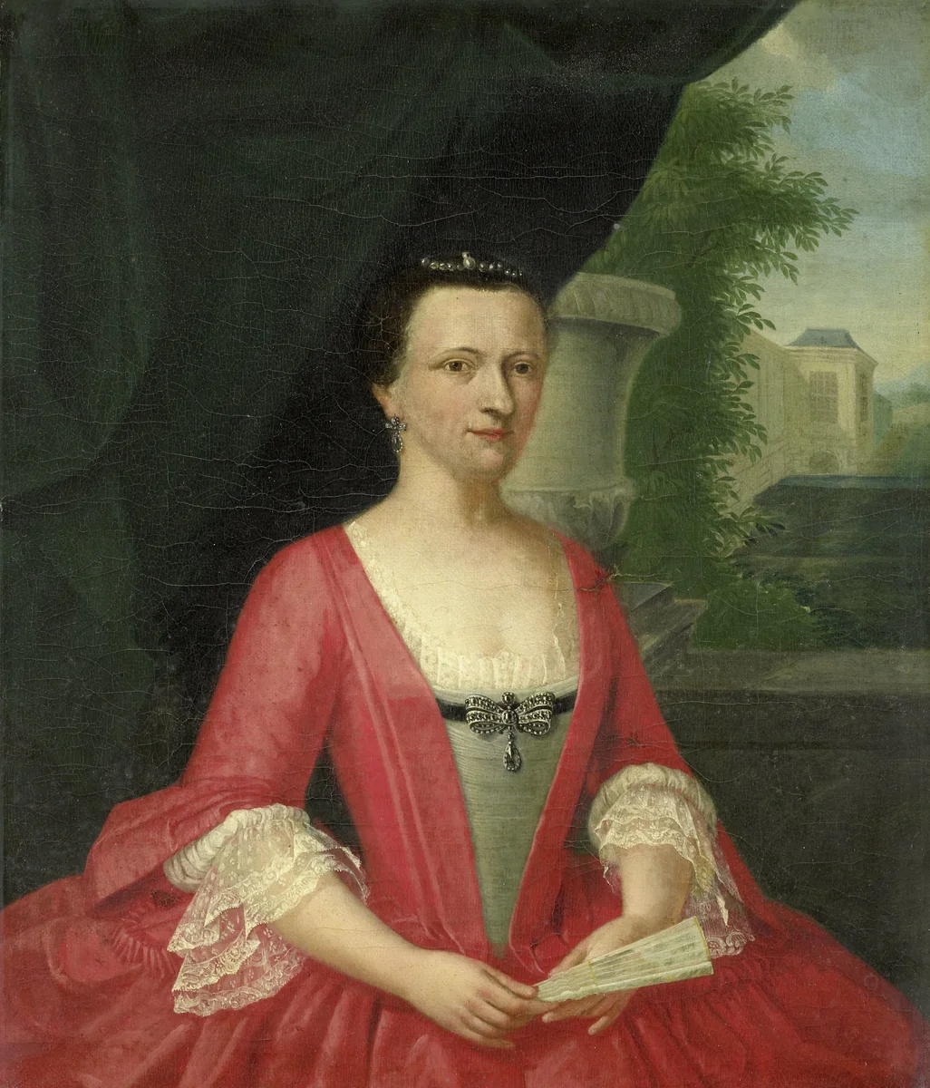 Jacoba Maria van Bueren gezegd van Regteren (1718-91), Wife of Johan Willem Parker by Jacob Jan Nachenius, painting, 1746