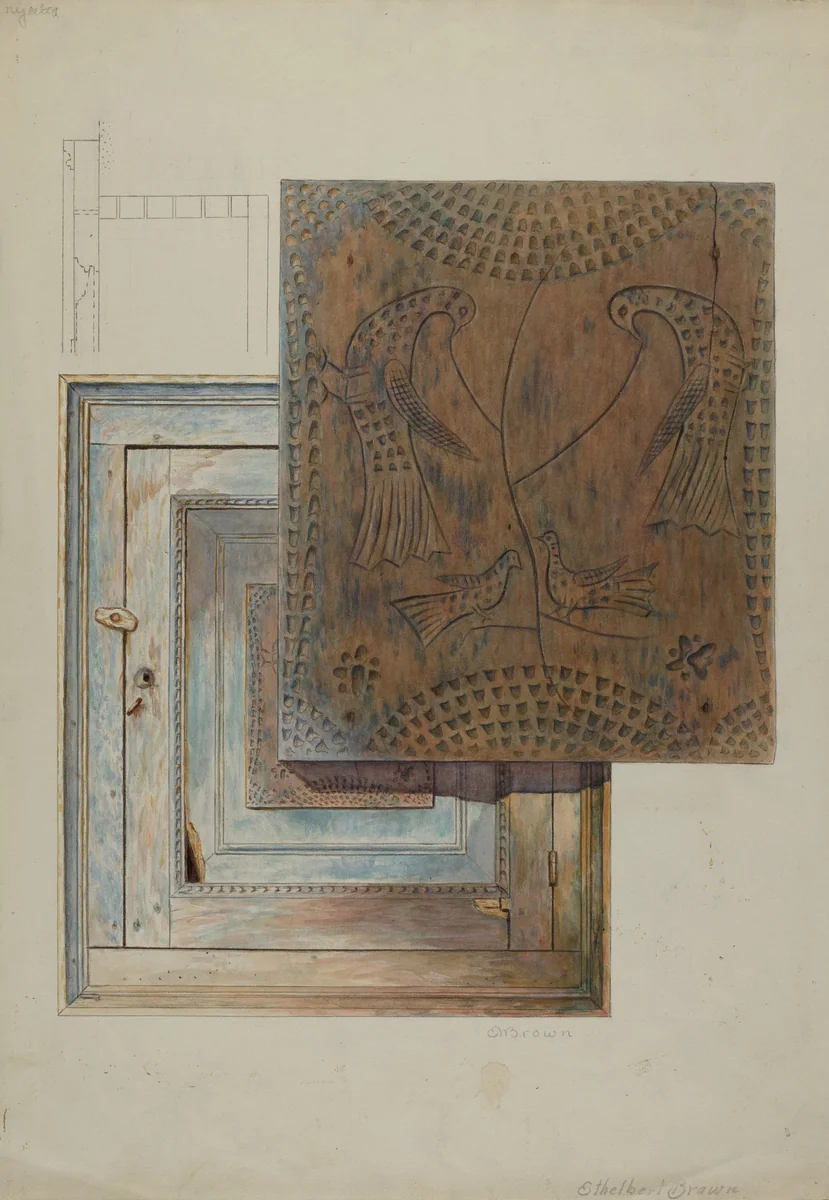 Wall Cabinet by Ethelbert Brown, index of american design, 1935-1942