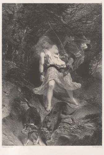 Diane by Célestin Nanteuil, print, 1825-1875