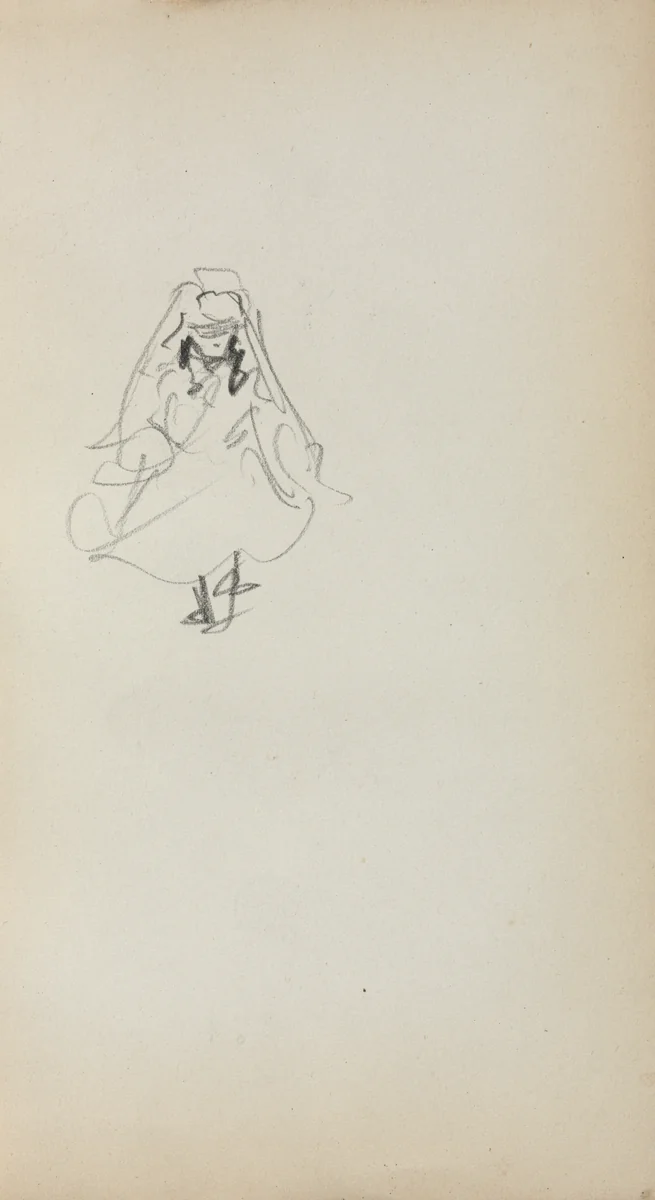 Italian Sketchbook: Standing Girl (page 257) by Maurice Prendergast, book, 1898-1899