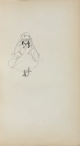 Italian Sketchbook: Standing Girl (page 257) by Maurice Prendergast, book, 1898-1899