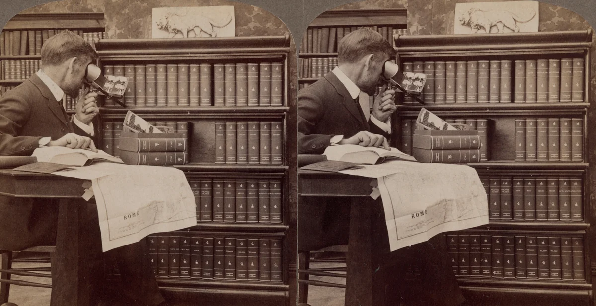 Traveling by the Underwood Travel System - Stereographs, Guide-Books Patent Map System by Underwood & Underwood, photograph, 1908