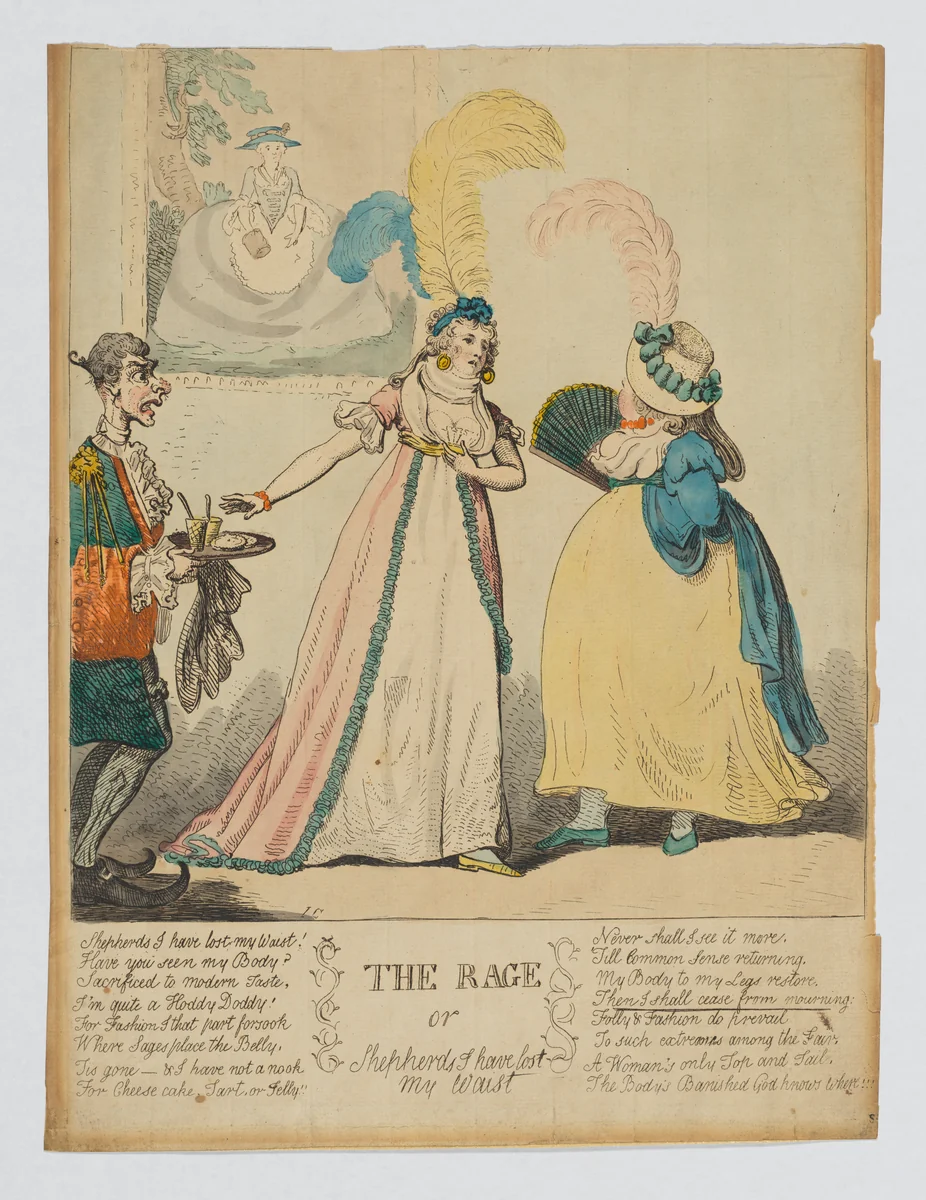 The Rage, or Shepherds I have lost My Waist by Isaac Cruikshank, print, 1794