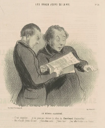 Le Rébus illustré (The Illustrated Rebus) by Honoré Daumier, print, 1845