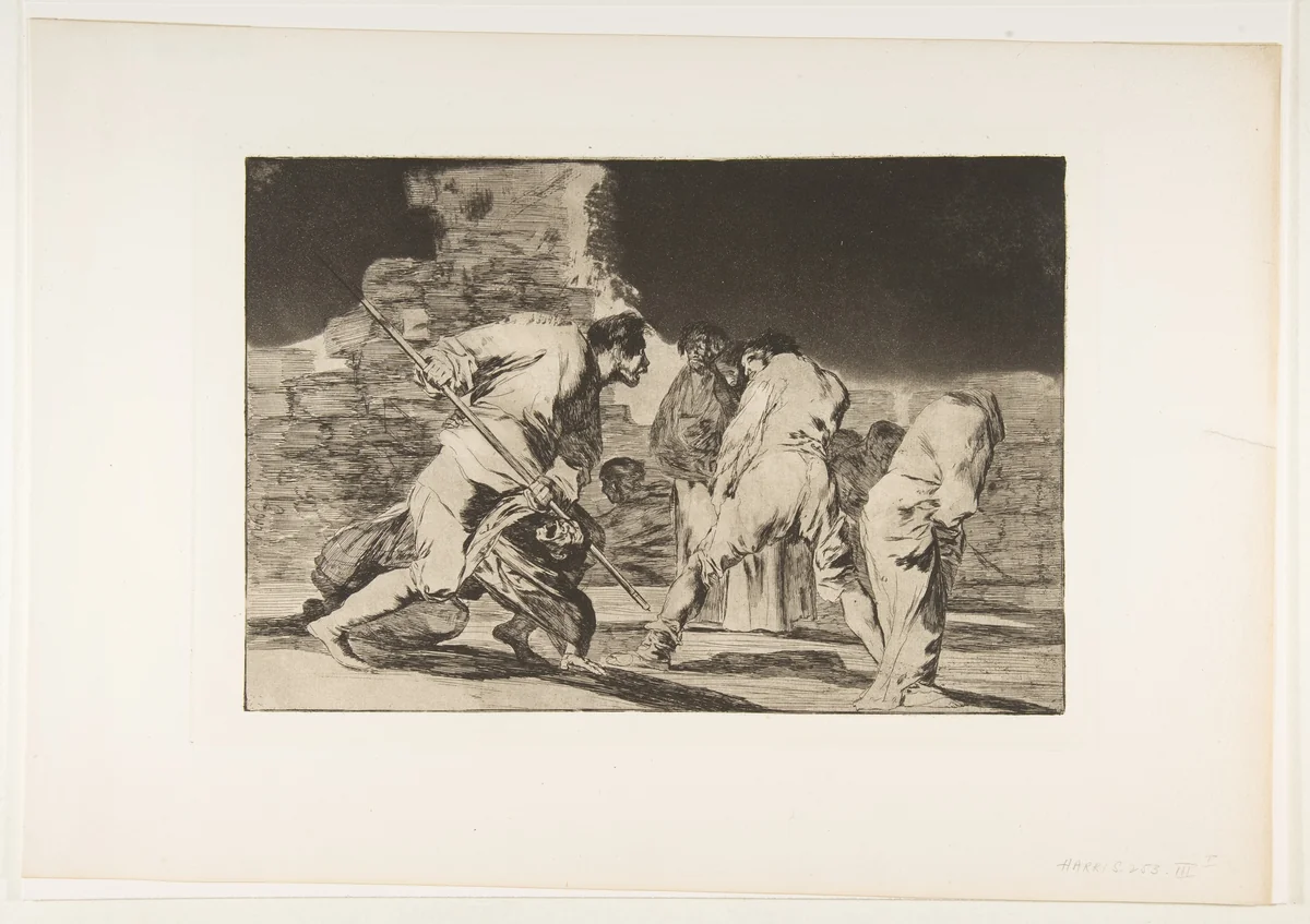 Cruel Folly, from "The Disparates" (Follies / Irrationalities) by Goya, print, 1810-1820