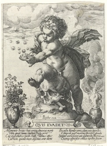 Allegory of Transience by anonymous, print, 1587-1600
