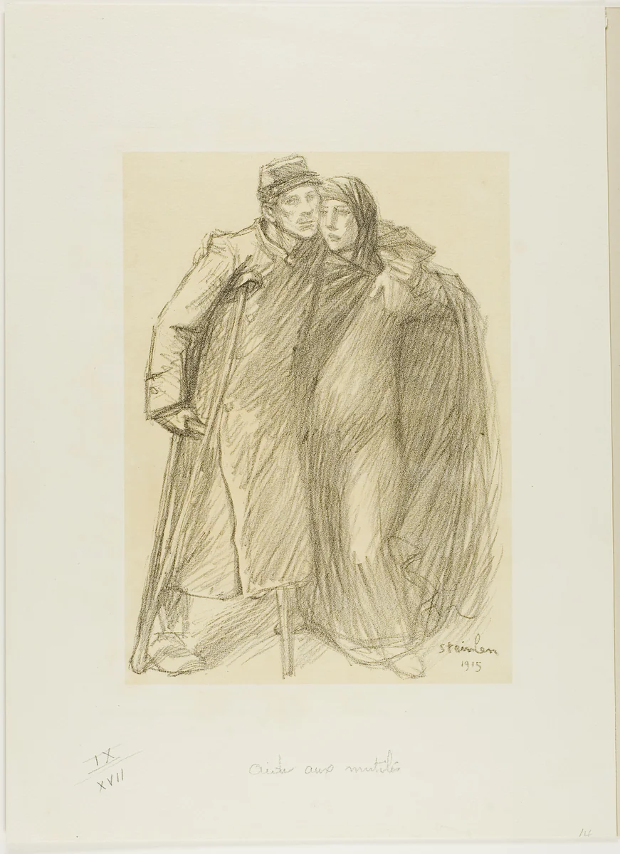 Helping the Wounded by Théophile Alexandre Steinlen, print, 1915