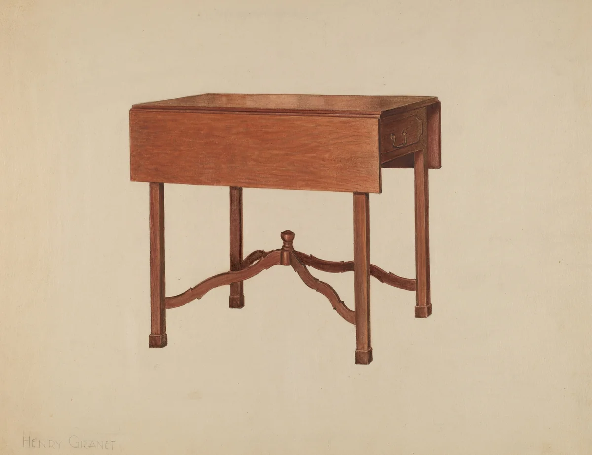 Pembroke Table by Henry Granet
Frank Wenger, index of american design, 1938
