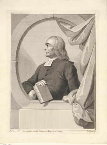 Portret van Jan Gysbert Moll by Pieter Tanjé, print, 1759