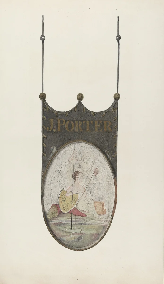 Tavern Sign: "J. Porter" by Alfred Parys, index of american design, 1939