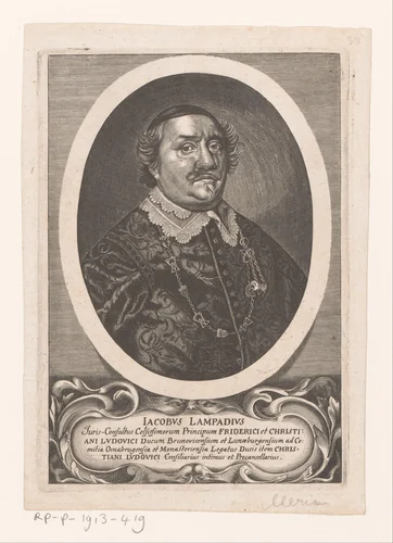 Portret van Jacob Lampadius by Matthäus Merian, book, 1652