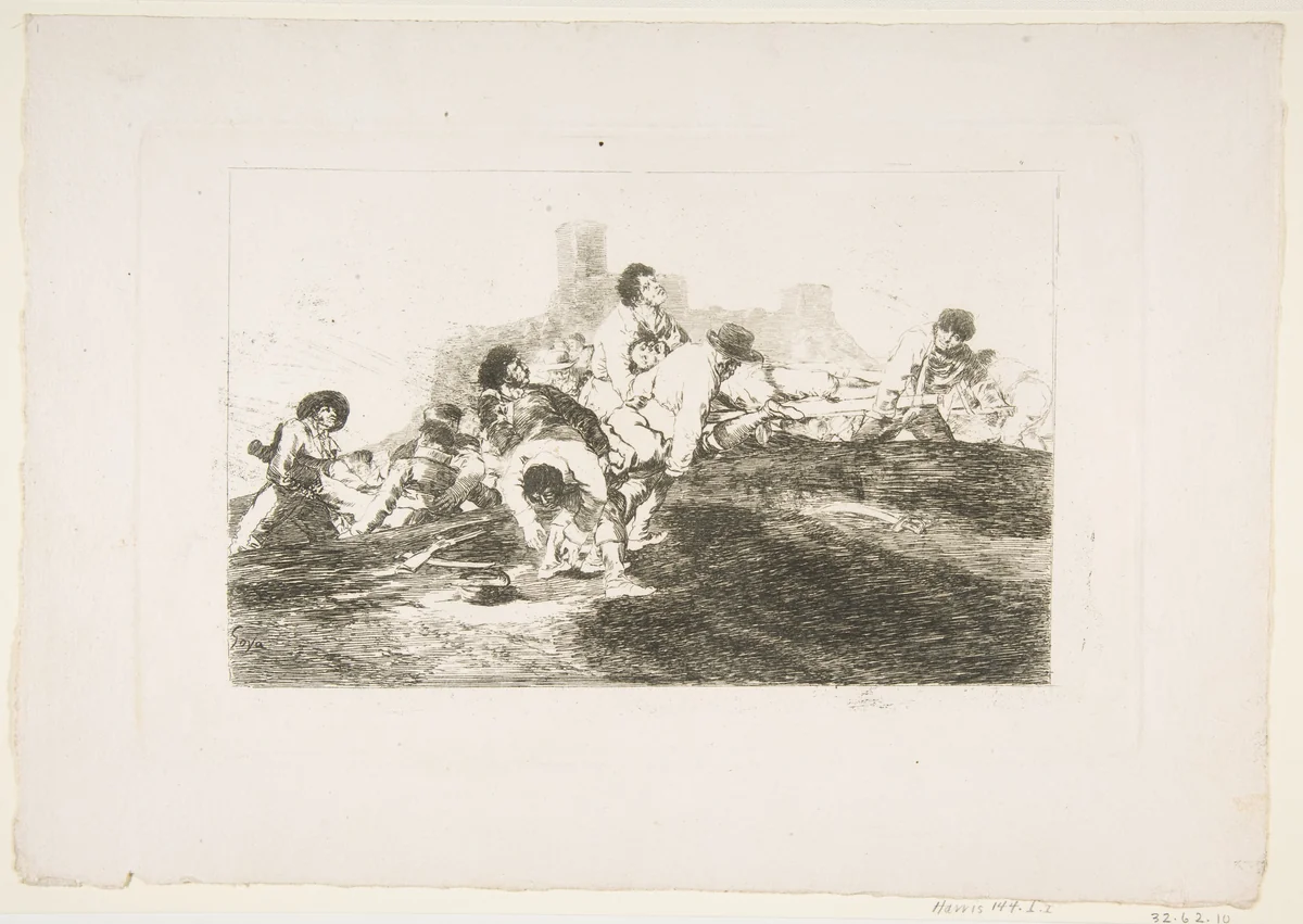 Plate 24 from "The Disasters of War" (Los Desastres de la Guerra): 'They can still be of use' (Aun podrán servir) by Goya, print, 1810