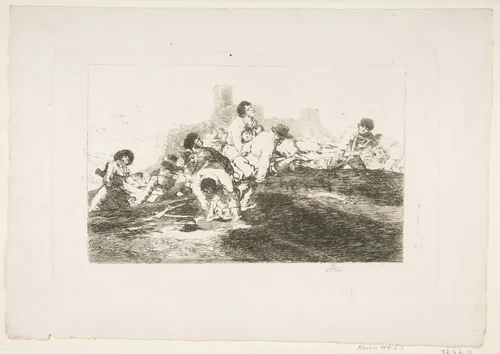 Plate 24 from "The Disasters of War" (Los Desastres de la Guerra): 'They can still be of use' (Aun podrán servir) by Goya, print, 1810