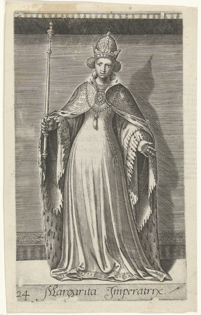 Portret van Margaretha van Beieren by Unknown, print, 1578