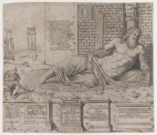 Marforius by Nicolas Beatrizet, print, 1550