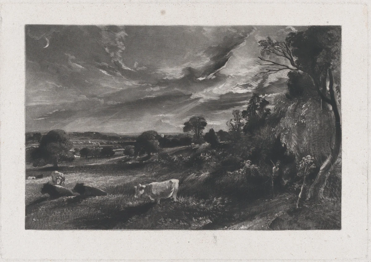 Summer Evening by David Lucas, print, 1829
