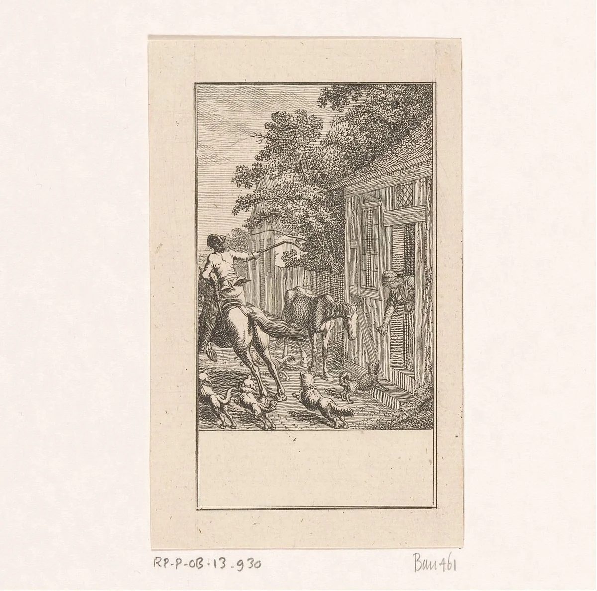 Galopperende ruiter by Daniel Nikolaus Chodowiecki, print, 1778