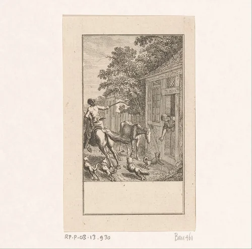 Galopperende ruiter by Daniel Nikolaus Chodowiecki, print, 1778