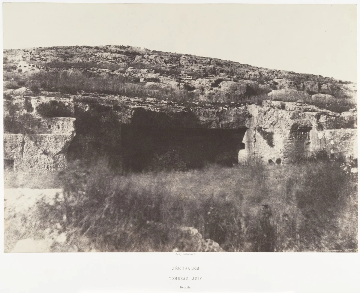 Jérusalem, Tombeau Juif, Détails by Auguste Salzmann, photograph, 1854-1859