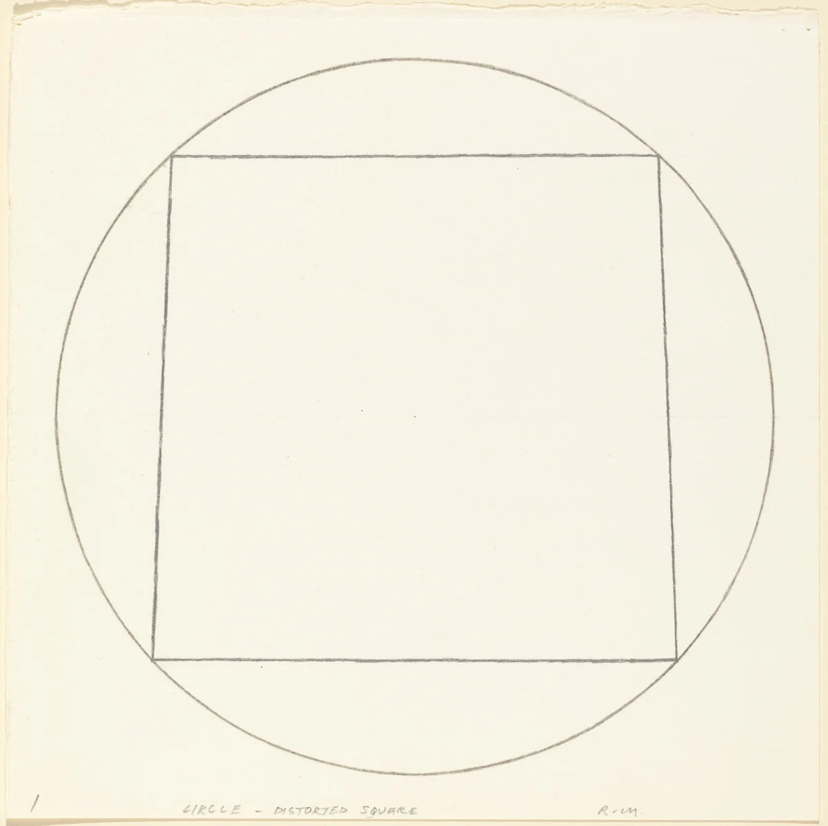 I. Circle - Distorted Square by Robert Mangold, drawing, 1974