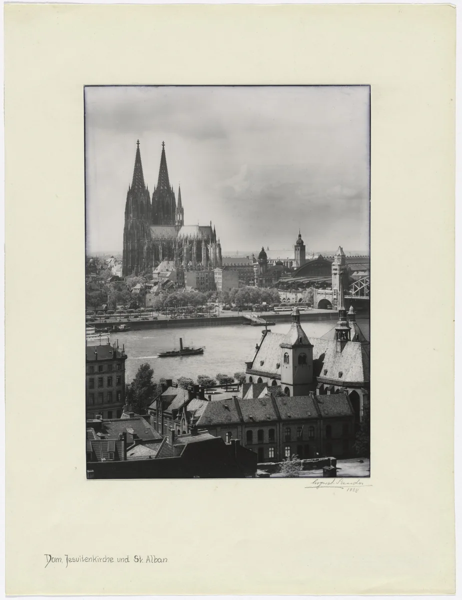 The Cathedral, Jesuit Church and St. Alban's by August Sander, photograph, 1928