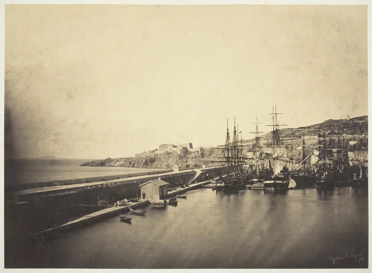 The Jetty at Sète by Gustave Le Gray, photograph, 1857