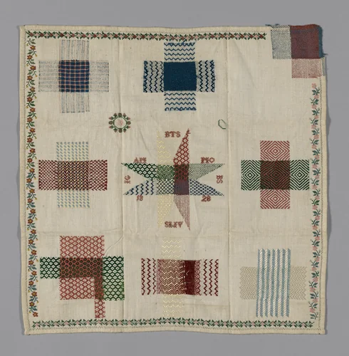 Sampler by Europe, textile, 1828