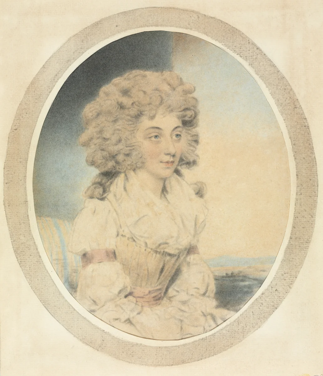 Seated Young Lady Facing Right by John Downman, drawing, 1765-1824