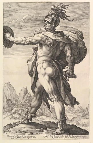 Calphurnius, from "The Roman Heroes" by Hendrick Goltzius, print, 1586