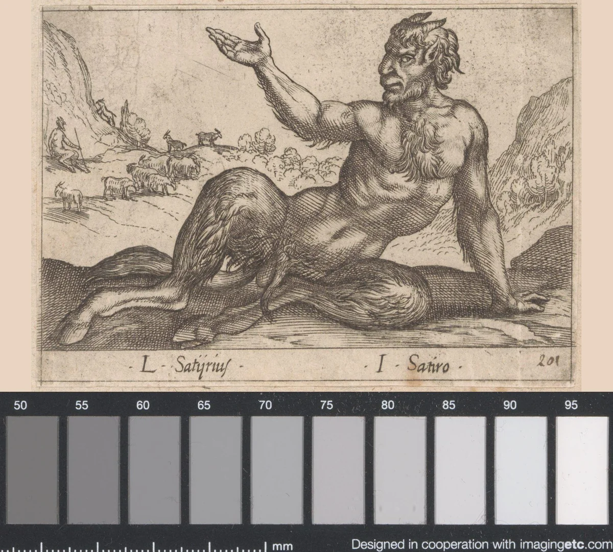Sater by Antonio Tempesta, print, 1565-1630