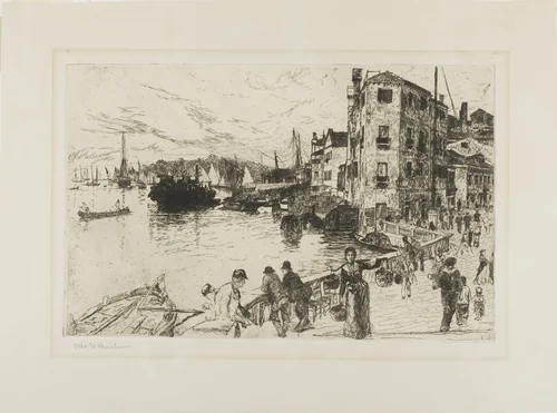 Castello Quarter, Riva by Otto Henry Bacher, print, 1880-1882