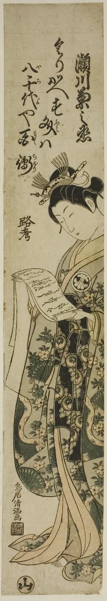 The Actor Segawa Kikunojo II by Torii Kiyomitsu I, print, 1756-1766