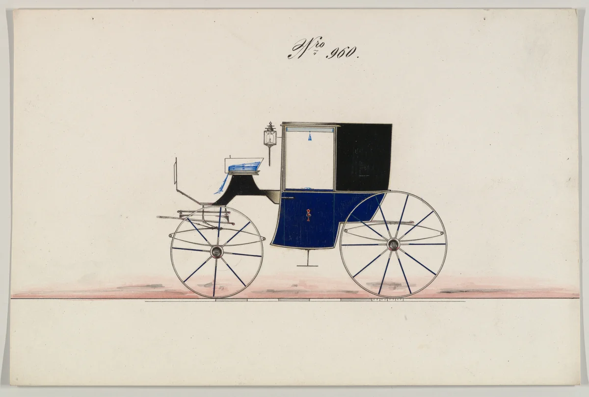 Coupe # 960 by Brewster & Co., drawing, 1850-1870