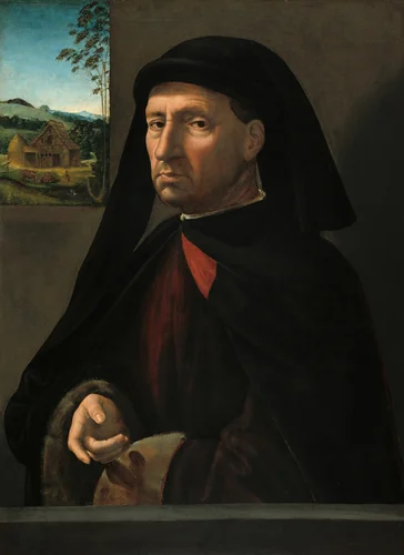 Portrait of a Gentleman by Ridolfo Ghirlandaio, painting, 1500-1510