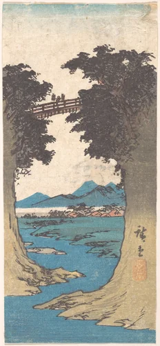 The Monkey Bridge by Utagawa Hiroshige (歌川広重), print, 1797-1858